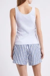 Open Edit Rib Tank In White