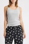 Open Edit Rib Tank In Gray