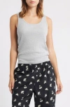 Open Edit Rib Tank In Gray
