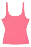 Open Edit Rib Tank In Pink