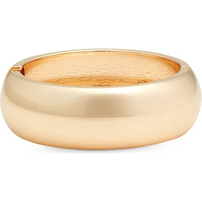 Open Edit Round Hinged Bangle In Gold