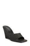 Open Edit Rowan Wedge Slide Sandal In Black