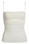 Open Edit Ruched Mesh Camisole