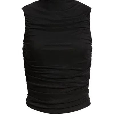 Open Edit Ruched Mesh Tank Top