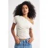 Open Edit Ruched Off The Shoulder T-shirt In White