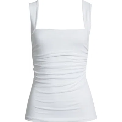 Open Edit Ruched Square Neck Tank In Blue