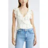 Open Edit Ruffle Sleeveless Crop Top