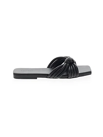 Pre-owned Open Edit Sandals In Black