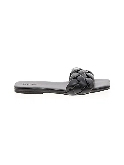 Pre-owned Open Edit Sandals In Black