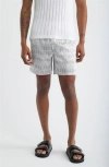 Open Edit Satin Drawstring Shorts In White