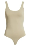 Open Edit Scoop Neck Bodysuit In Neutral