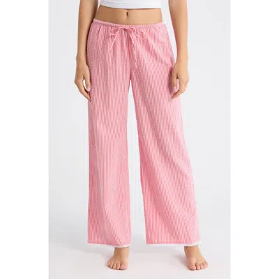 Open Edit Seersucker Sleep Pants In Pink