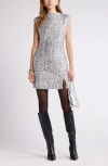 Open Edit Sequin Minidress In Silver