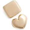 Open Edit Set Of 2 Rings In Gold