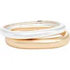 Open Edit Set Of 2 Rounded Square Bangles In Multi