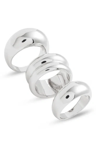 Open Edit Set Of 3 Domed Rings