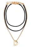 Open Edit Set Of 3 Interchangeable Initial Pendant Necklaces