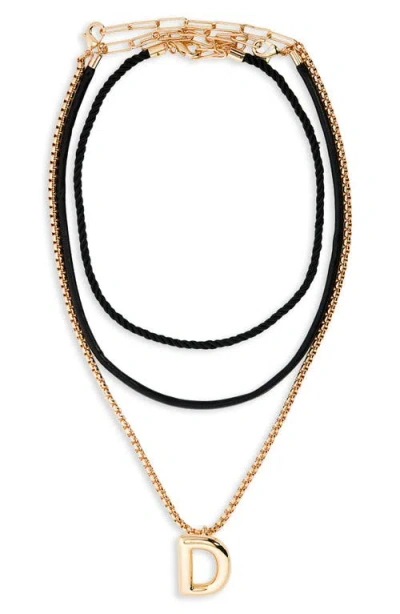 Open Edit Set Of 3 Interchangeable Initial Pendant Necklaces
