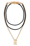 Open Edit Set Of 3 Interchangeable Initial Pendant Necklaces