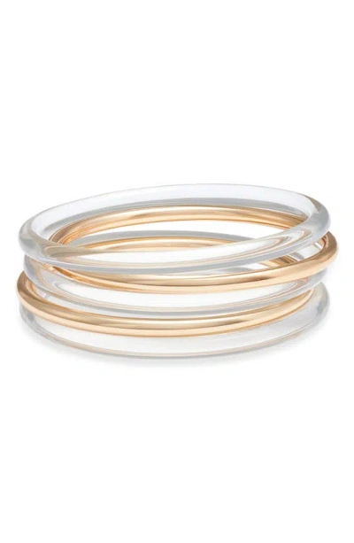Open Edit Set Of 5 Bangles In Gold