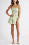 Open Edit Shirred Minidress