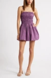 Open Edit Shirred Minidress
