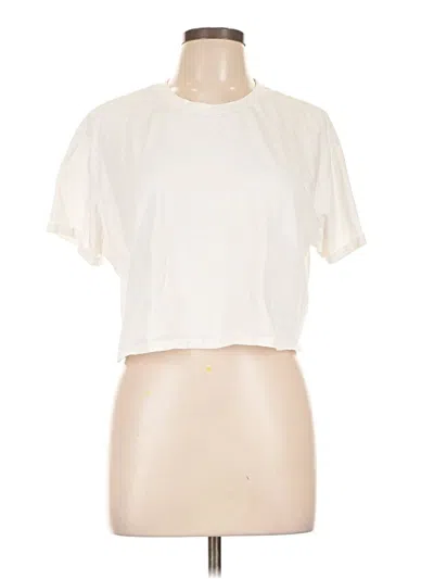 Pre-owned Open Edit Short Sleeve Turtleneck In Ivory