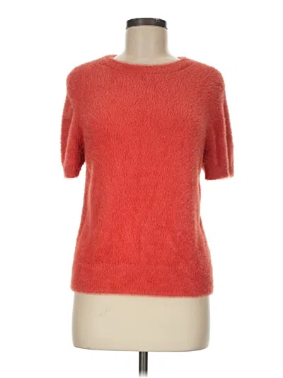 Pre-owned Open Edit Short Sleeve Turtleneck In Red