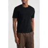 Open Edit Shrunken Stretch Cotton T-shirt In Black