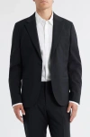 Open Edit Skinny Fit Black Silk Suit Jacket In Black