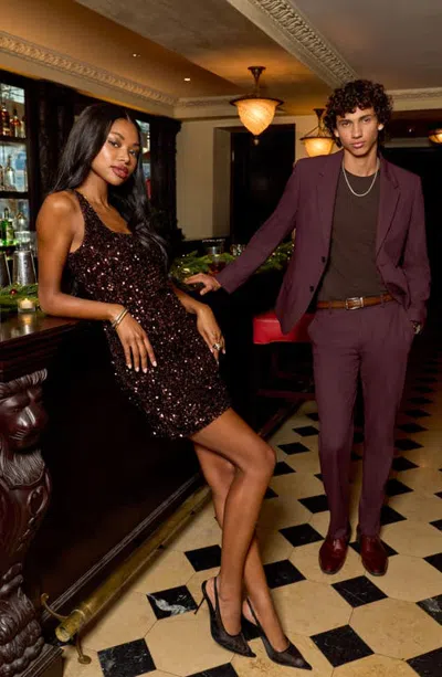 Open Edit Skinny Fit Suit Pants In Multi