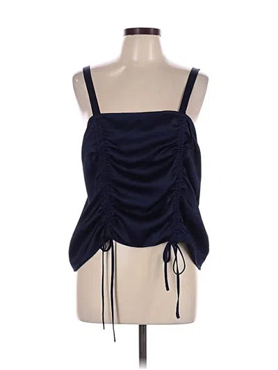 Pre-owned Open Edit Sleeveless Blouse In Blue
