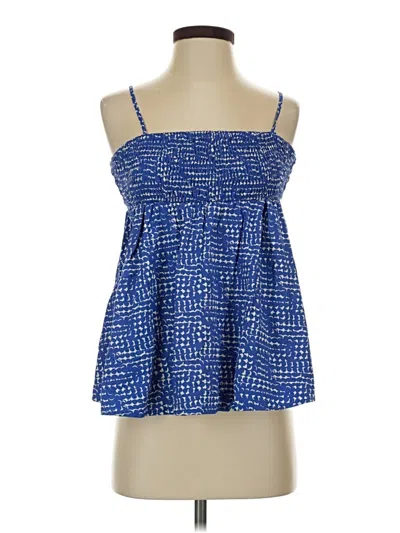Pre-owned Open Edit Sleeveless Blouse In Blue