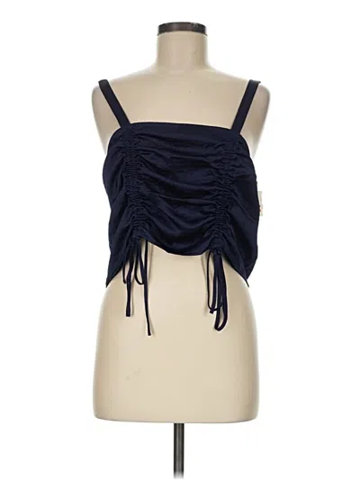 Pre-owned Open Edit Sleeveless Blouse In Blue