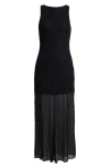 Open Edit Sleeveless Lace Maxi Dress