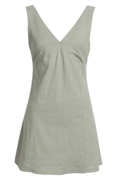Open Edit Sleeveless Linen Blend Minidress