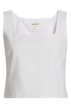 Open Edit Sleeveless Linen Blend Top