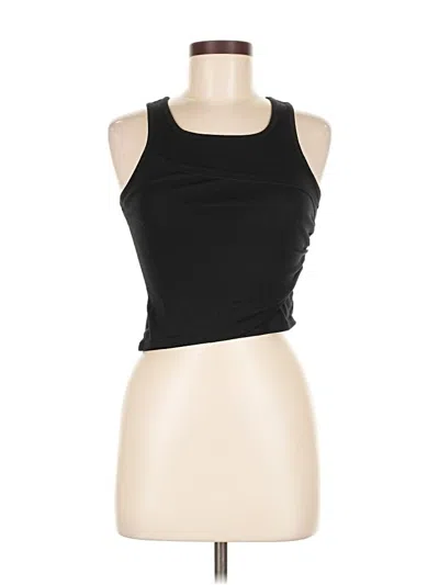 Pre-owned Open Edit Sleeveless Top Black Halter Neckline Tops
