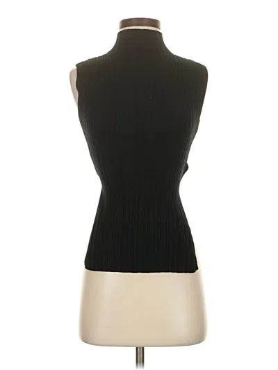 Pre-owned Open Edit Sleeveless Top Black Halter Neckline Tops