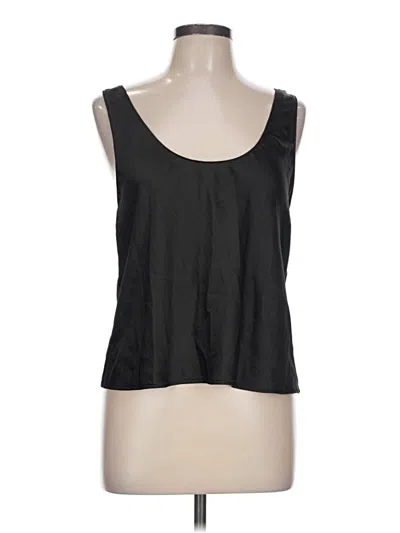 Pre-owned Open Edit Sleeveless Top Black Scoop Neck Tops