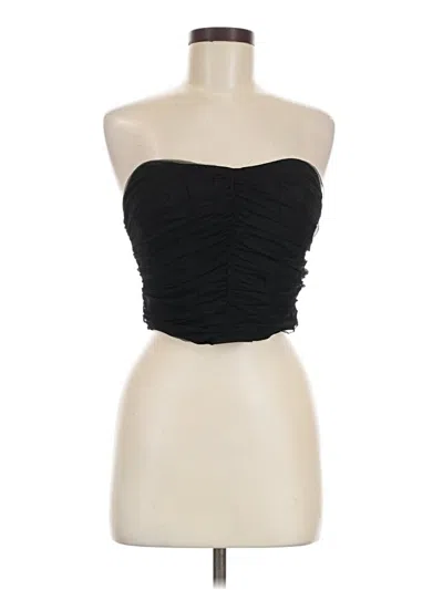 Pre-owned Open Edit Sleeveless Top Black Strapless Neckline Tops