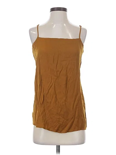Pre-owned Open Edit Sleeveless Top Brown Halter Neckline Tops