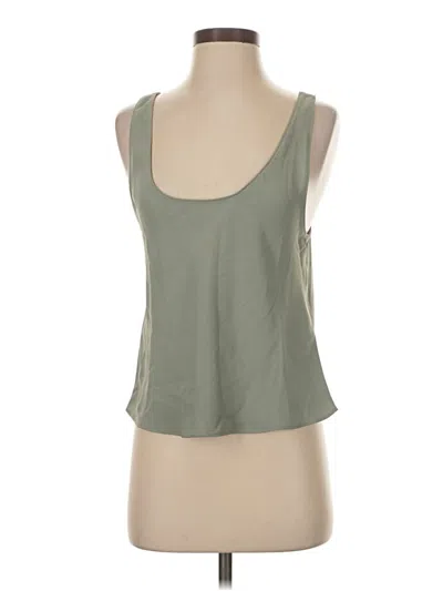 Pre-owned Open Edit Sleeveless Top Green Scoop Neck Tops