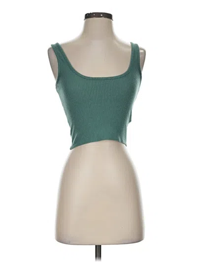 Pre-owned Open Edit Sleeveless Top Green Sweetheart Neckline Tops