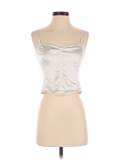 Pre-owned Open Edit Sleeveless Top Silver Sweetheart Neckline Tops
