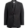 Open Edit Solid Extra Trim Wool Blend Sport Coat In Black