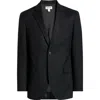 Open Edit Slim Fit Solid Linen Blend Sport Coat In Black