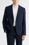Open Edit Slim Fit Solid Stretch Suit Jacket In Blue