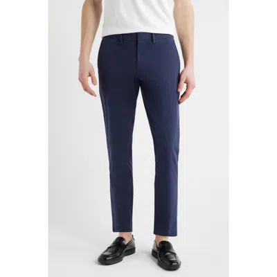 Open Edit Slim Fit Stretch Cotton Chinos In Navy Seaborne