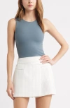 Open Edit Smooth Edit Crewneck Tank In Blue Weather